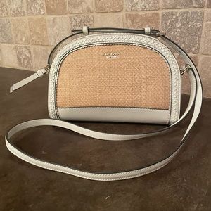 Kate Spade cute white and tan crossbody bag.